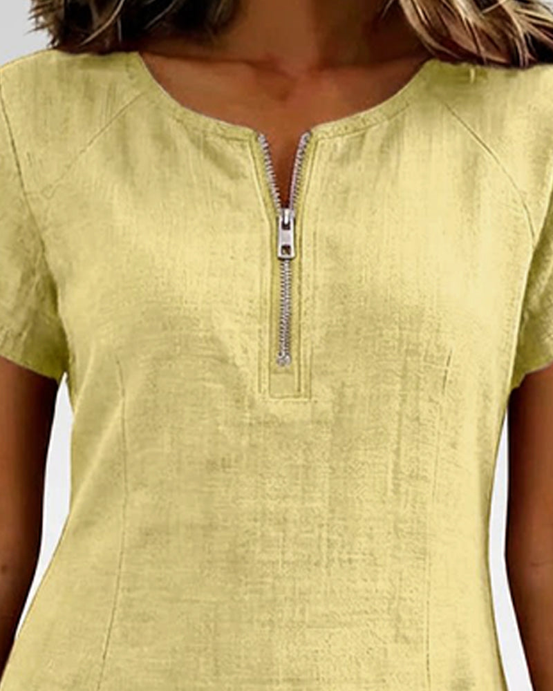 Robe | coton avec fermeture éclair