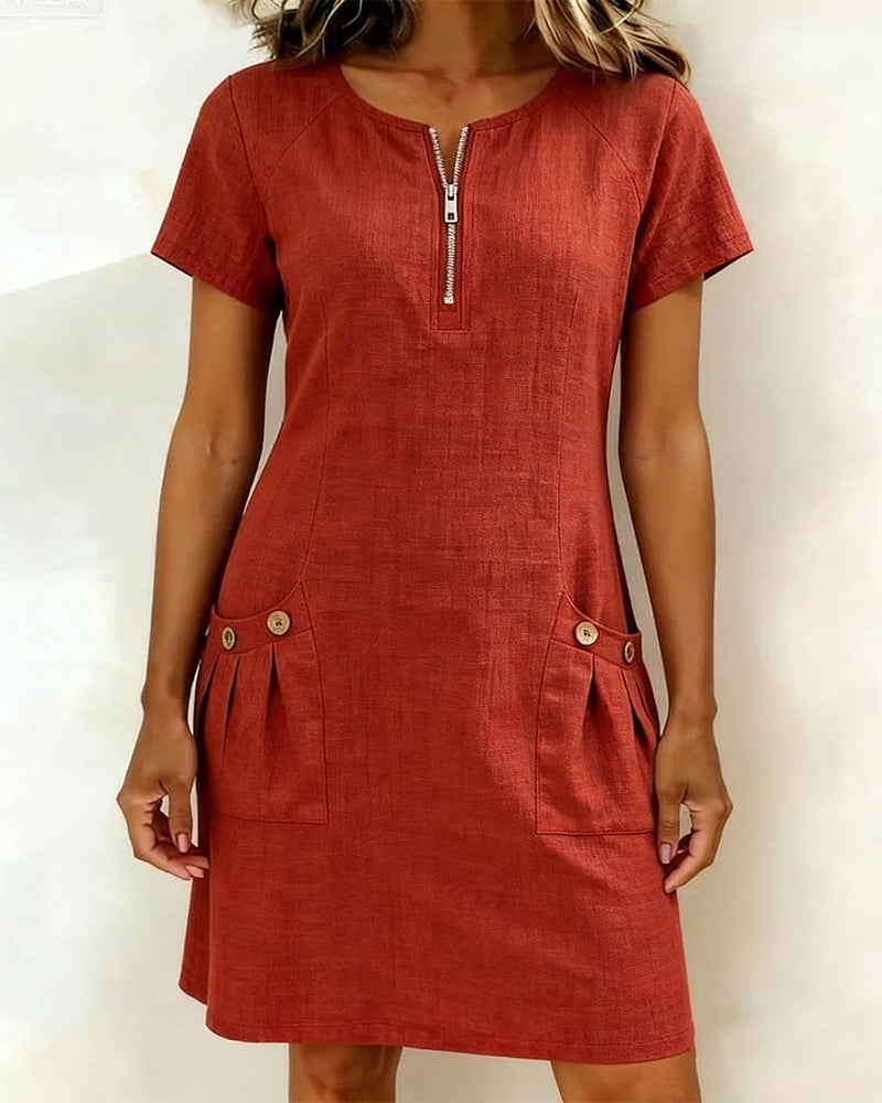 Robe | coton avec fermeture éclair
