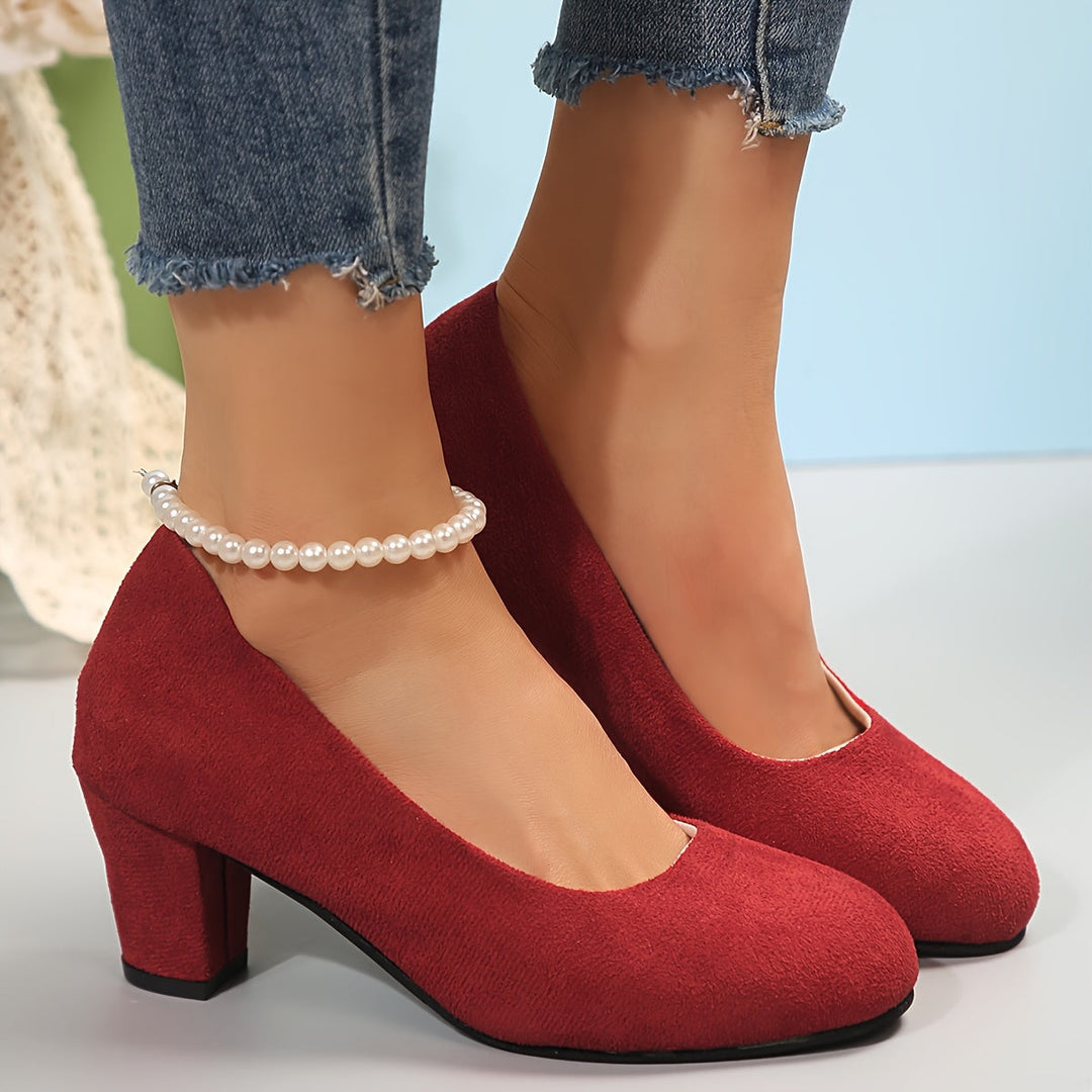 Laure™ – Escarpins à bout large et talon stable pour un confort sans douleur