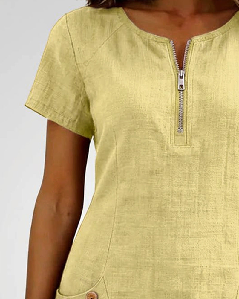 Robe | coton avec fermeture éclair