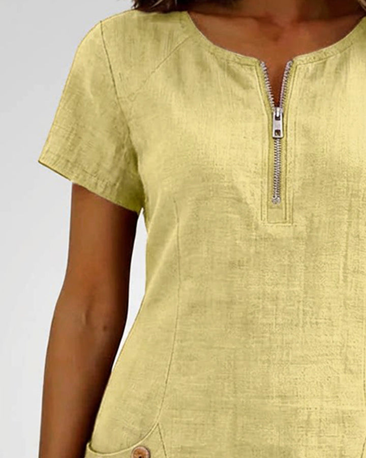Robe | coton avec fermeture éclair
