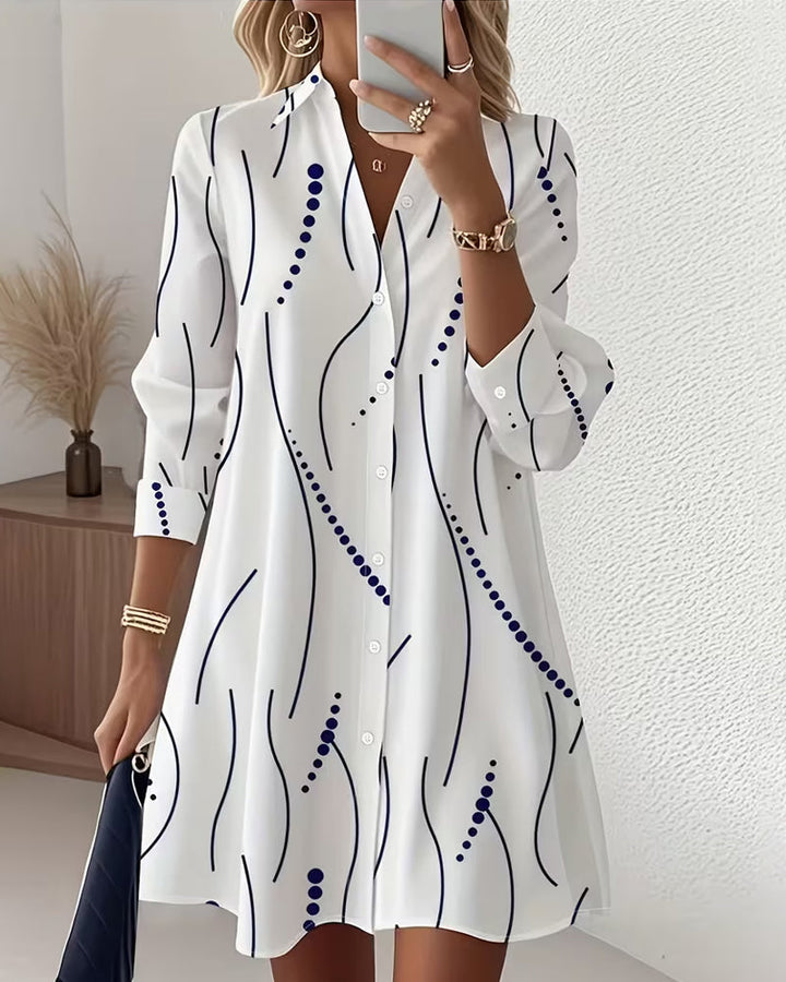 Claudine™ — Élégante Robe Chemise Légère et Flottante