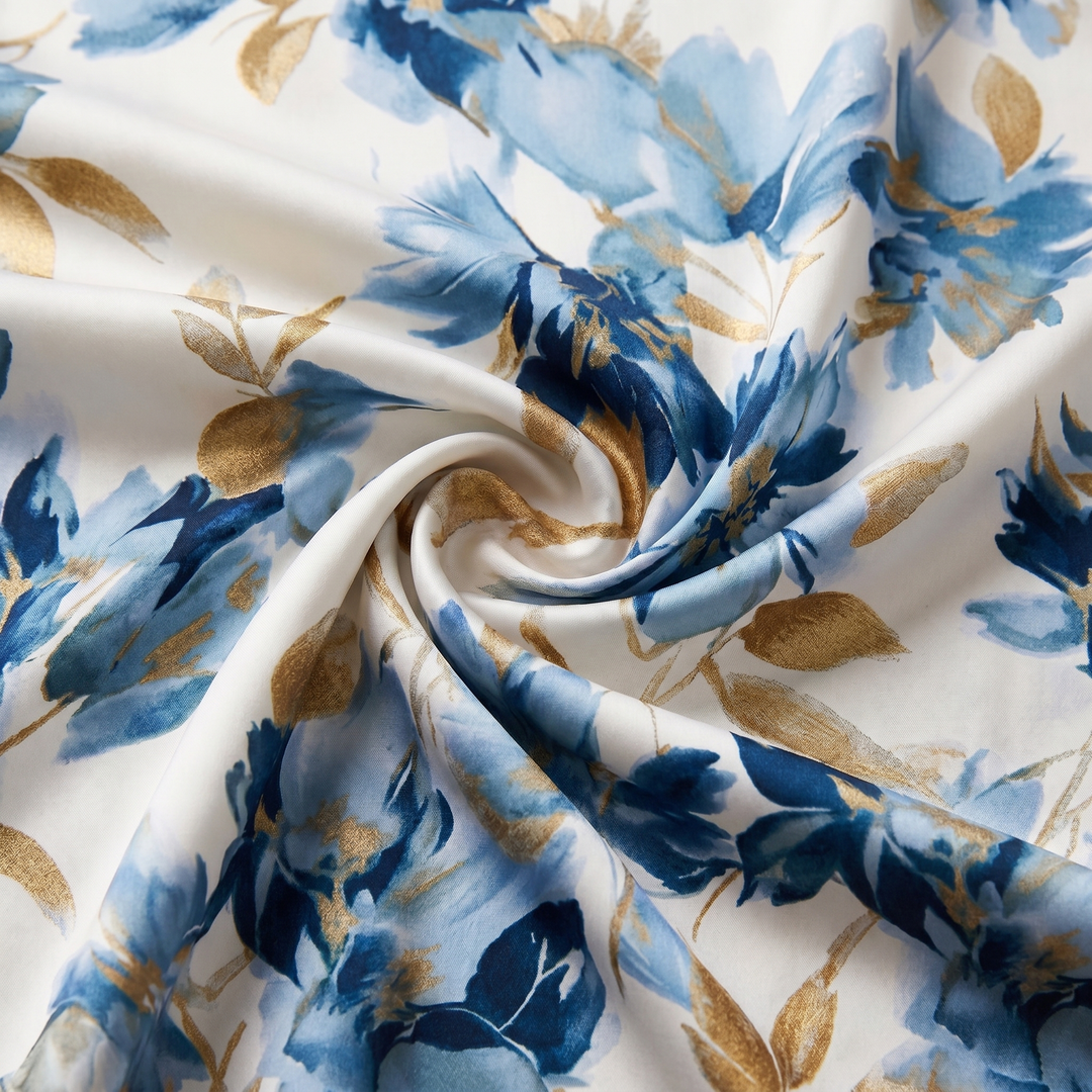 Denise | Robe Midi à Encolure Croisée Fleurie