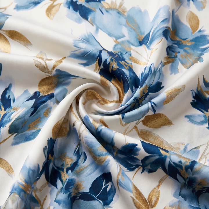 Denise | Robe Midi à Encolure Croisée Fleurie