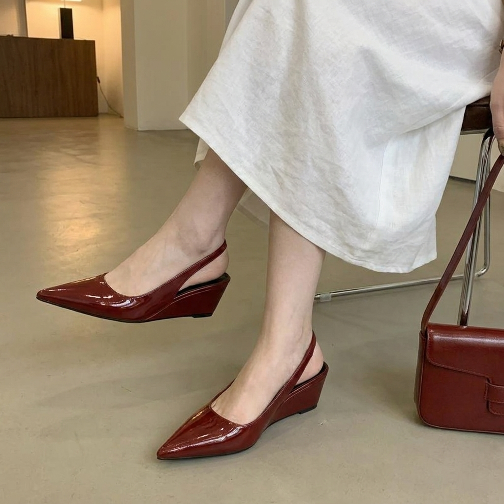 Elena | Talons Wedge à Bride Élégants