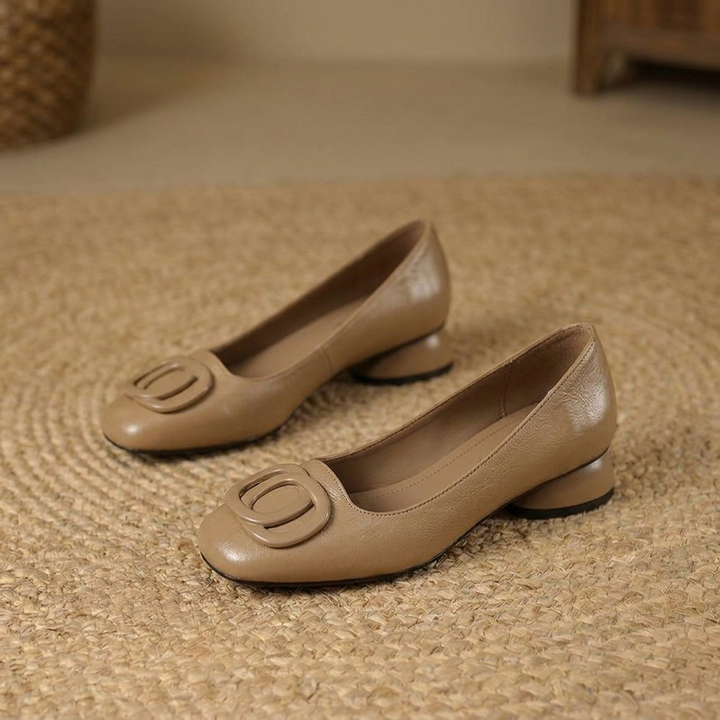 Ballerines en Cuir Opium