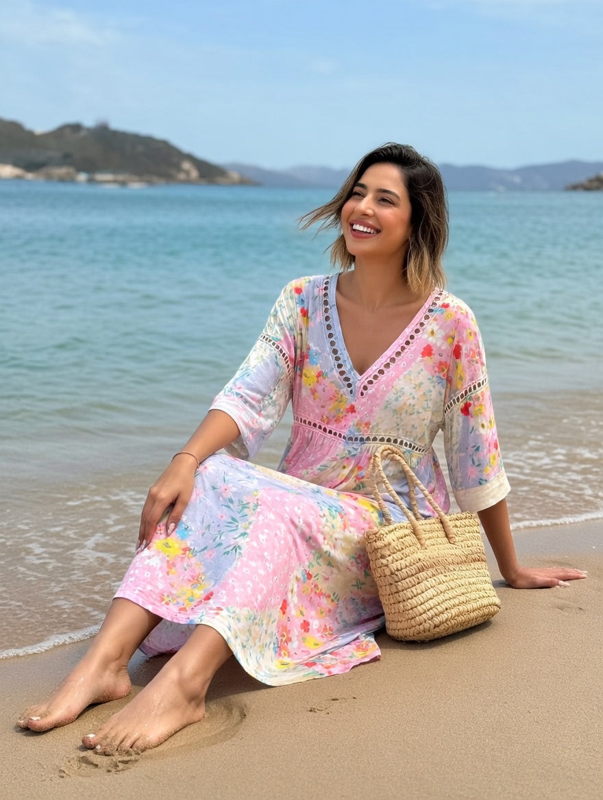 Lysiane™ — Robe estivale fluide à motifs floraux