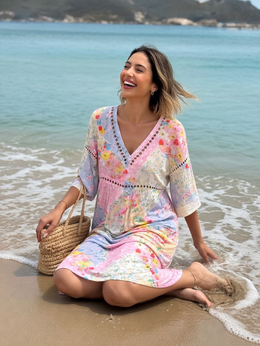 Lysiane™ — Robe estivale fluide à motifs floraux