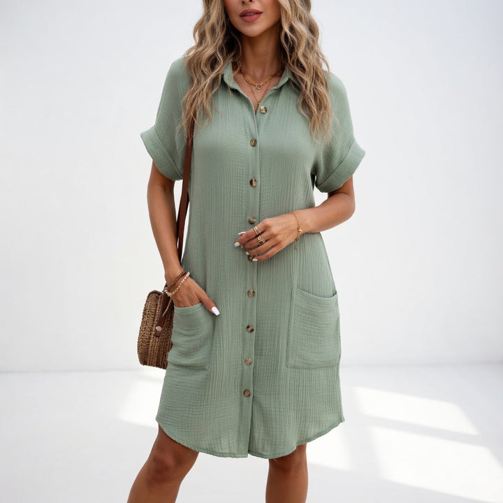 Béatrice™ — Élégante Robe Chemise Pratique et Confortable