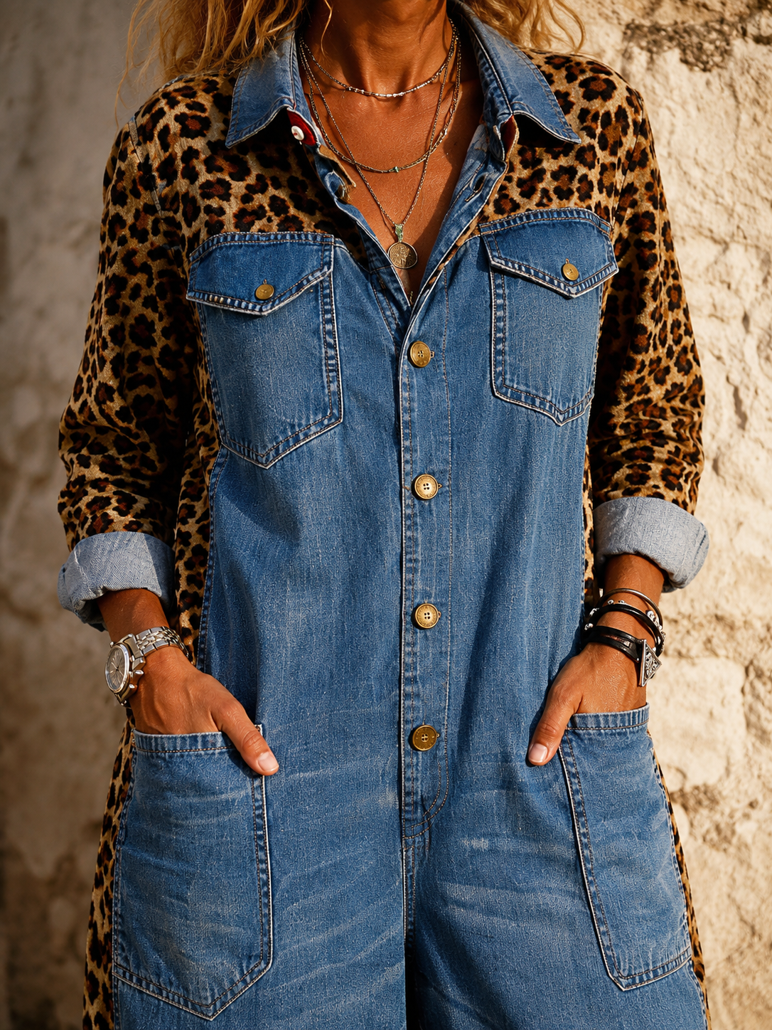 Amanda - Combinaison Effet Denim