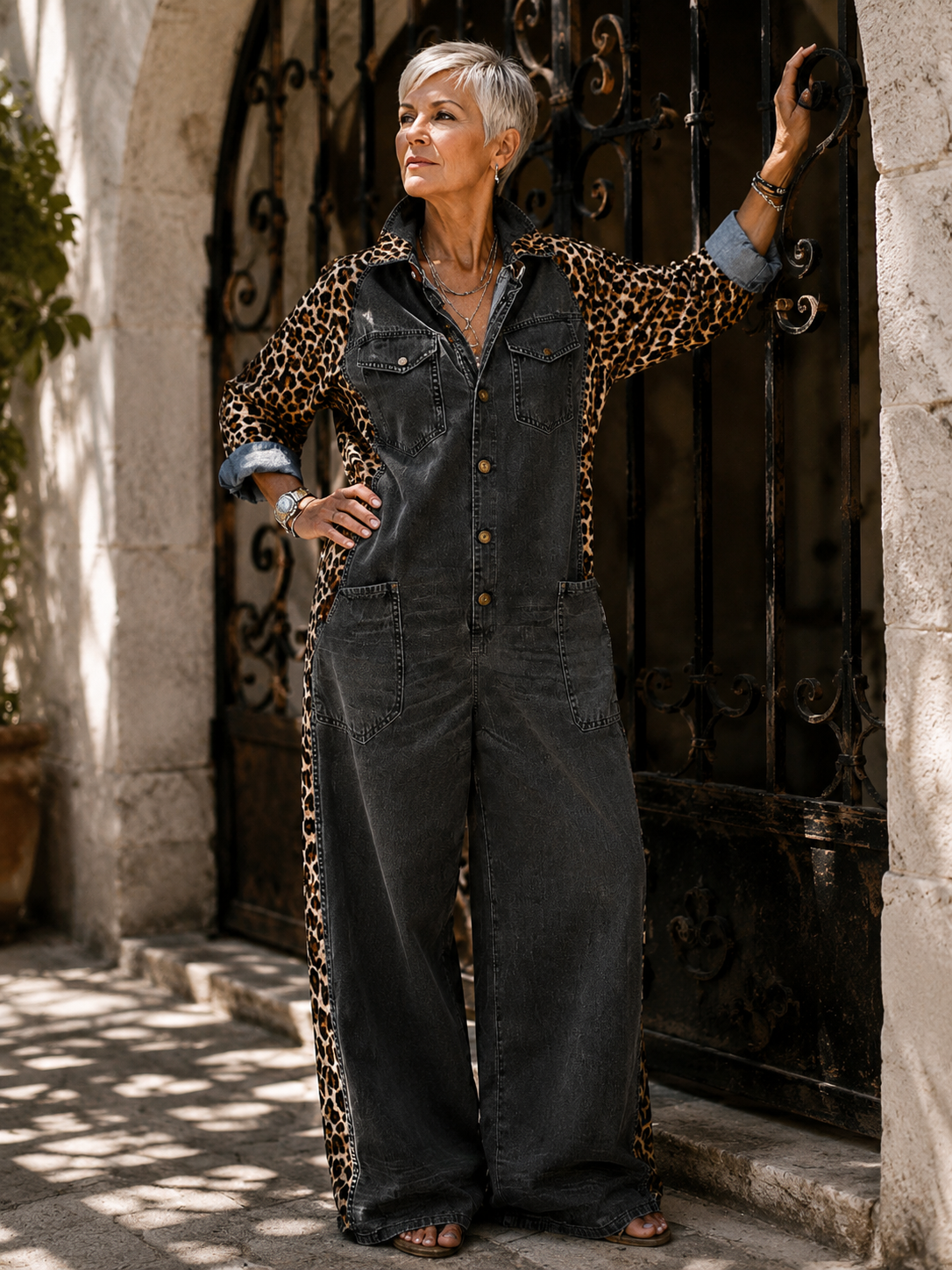 Amanda - Combinaison Effet Denim