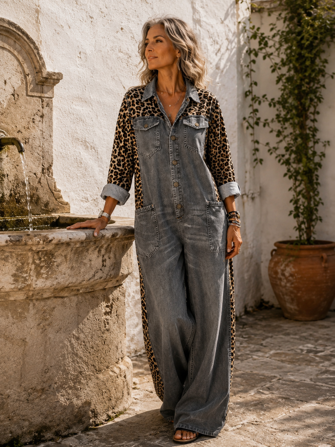 Amanda - Combinaison Effet Denim