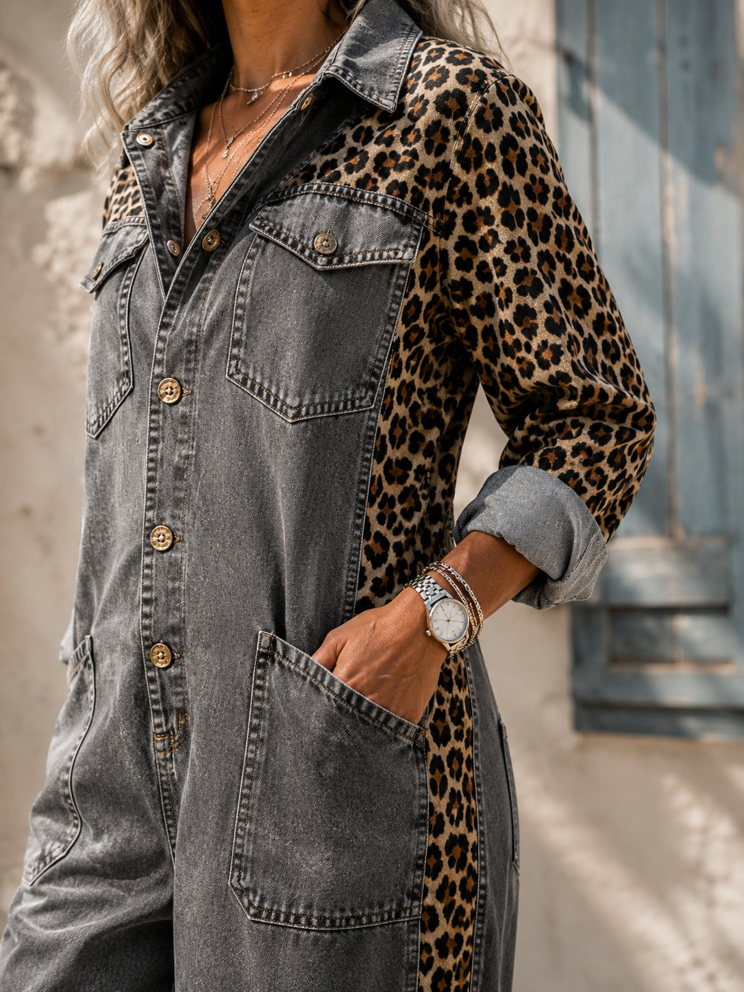 Amanda - Combinaison Effet Denim